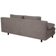 SCHLAFSOFA Lia in Webstoff Mokka  - Schwarz/Mokka, Design, Textil/Metall (197/84/92,5cm) - Hom`in