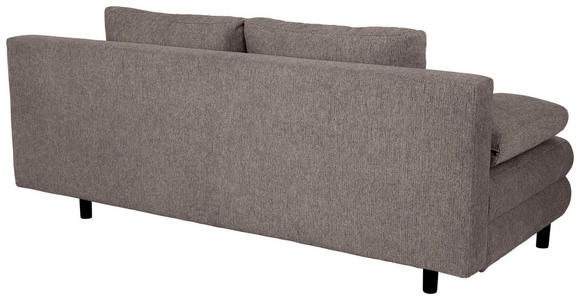SCHLAFSOFA Lia in Webstoff Mokka  - Schwarz/Mokka, Design, Textil/Metall (197/84/92,5cm) - Hom`in