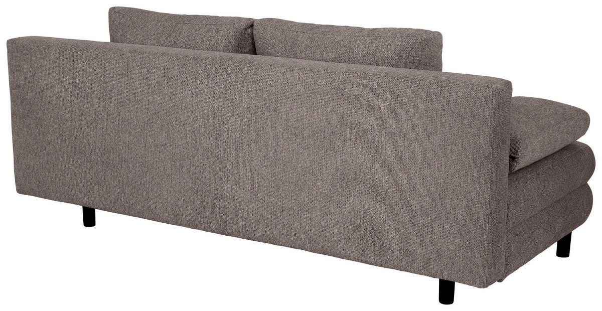SCHLAFSOFA  mit Webstoff Mokka  - Schwarz/Mokka, Design, Textil/Metall (197/84/92,5cm) - home24
