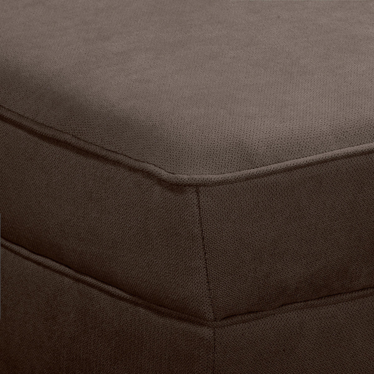 RÉCAMIERE Mikrofaser Graubraun  - Graubraun/Braun, Design, Holz/Textil (185/93/75cm) - Livetastic