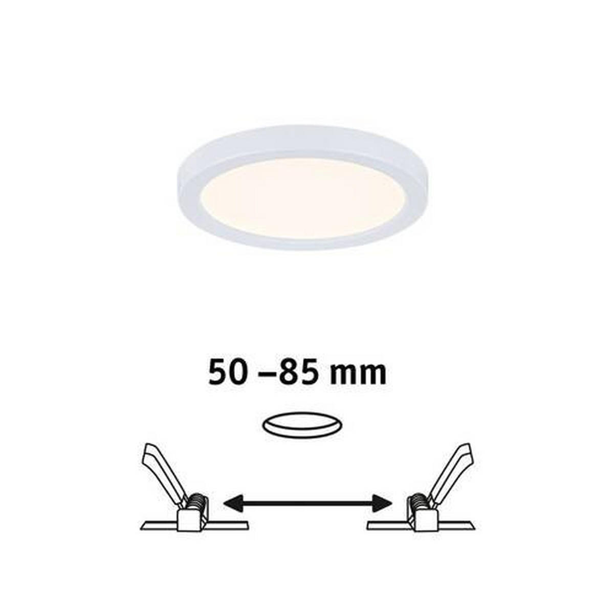 LED-PANEEL  - Weiß, Design, Kunststoff (11,8/1,2cm) - Paulmann