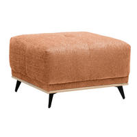 HOCKER in Textil Rostfarben  - Rostfarben/Schwarz, Modern, Holz/Textil (73/47/73cm) - home24