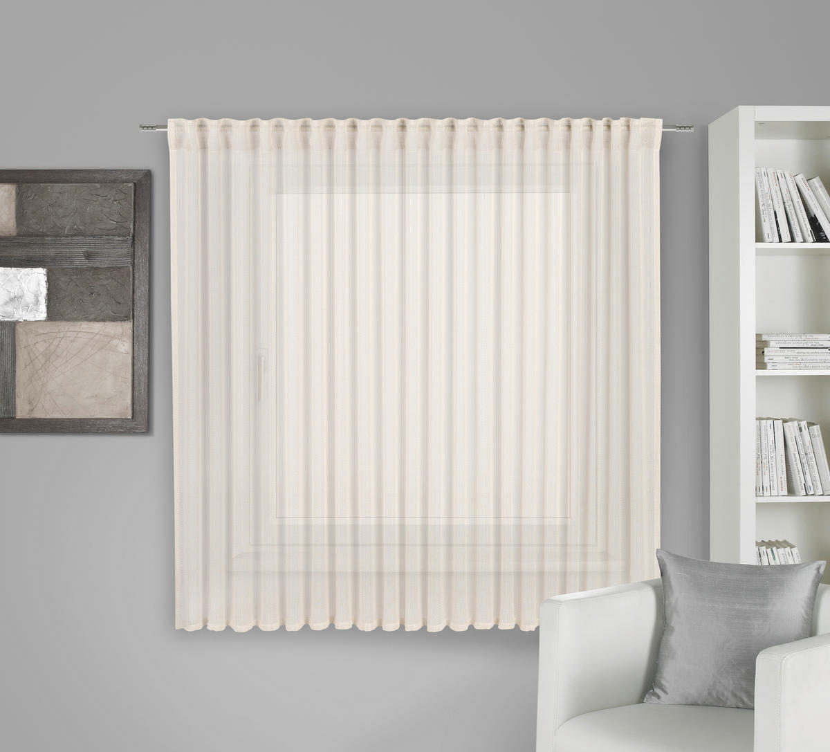 ZAVJESA SA SKRIVENIM OMČAMA bež  300/160 cm  - bež, Basics, tekstil (300/160cm) - Esposa