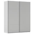 SCHWEBETÜRENSCHRANK 162/223/68 cm 2-türig Grau  - Alufarben/Grau, KONVENTIONELL, Holzwerkstoff/Metall (162/223/68cm) - Novel