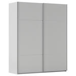 SCHWEBETÜRENSCHRANK 162/223/68 cm 2-türig Grau  - Alufarben/Grau, KONVENTIONELL, Holzwerkstoff/Metall (162/223/68cm) - Novel