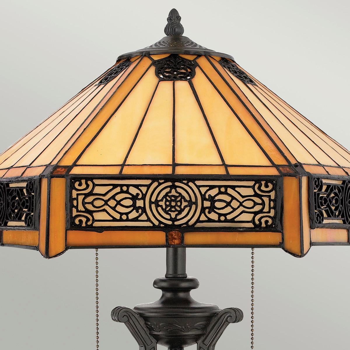 TISCHLEUCHTE Tiffany 58,4/40,6/40,6 cm   - Bronzefarben, KONVENTIONELL, Glas/Metall (58,4/40,6/40,6cm) - Elstead Lighting