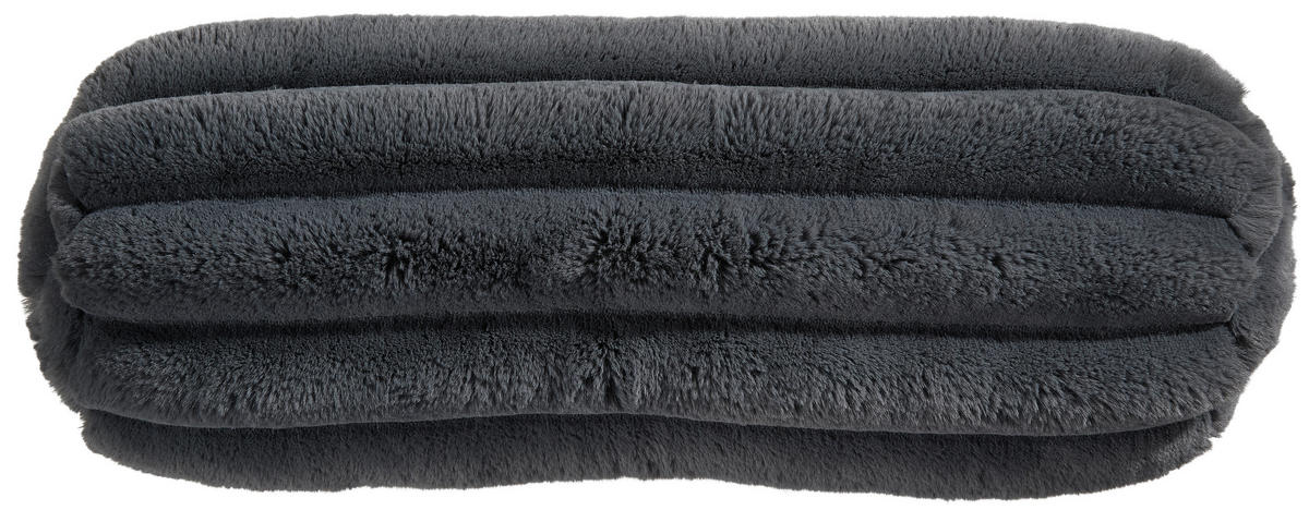FELLKISSENHÜLLE  - Anthrazit, Textil (22/70cm) - Novel