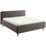 POLSTERBETT Anthrazit, Silberfarben 160/200 cm  - Anthrazit/Silberfarben, Design, Textil/Metall (160/200cm) - Xora