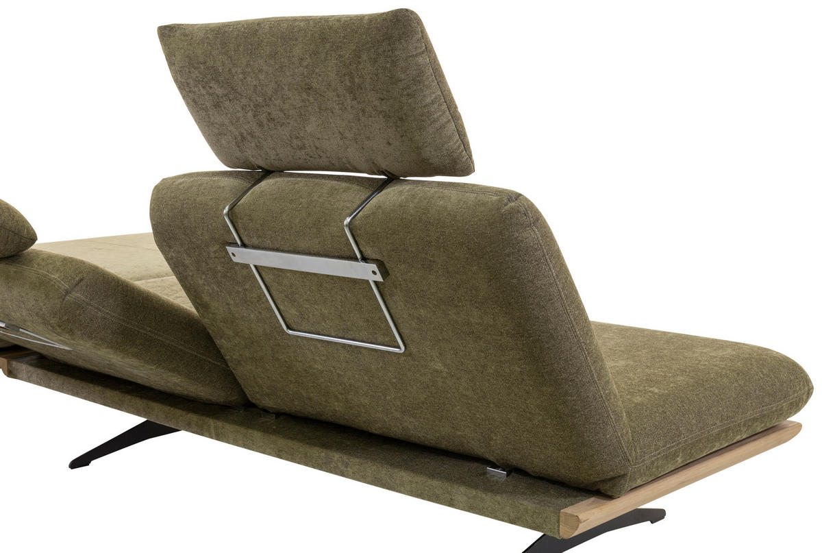 SCHLAFSOFA in Holz, Textil Grün, Eichefarben  - Eichefarben/Beige, Design, Holz/Textil (204/92/90cm) - Dieter Knoll