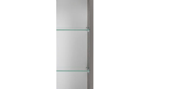 SPIEGELSCHRANK 60/64/20 cm  - Alufarben/Graphitfarben, Natur, Glas/Holzwerkstoff (60/64/20cm) - Xora