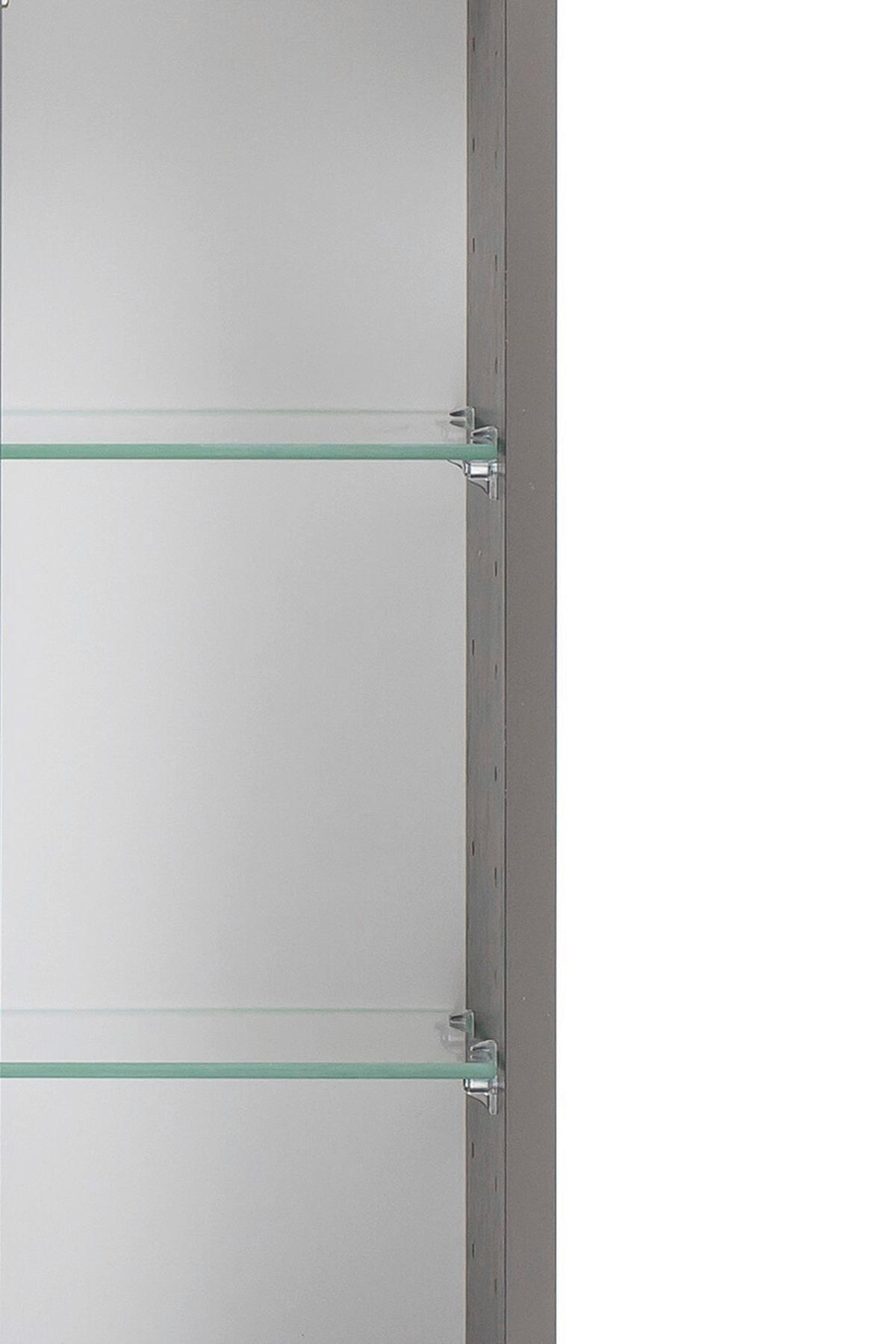 SPIEGELSCHRANK 80/64/20 cm  - Schwarz/Graphitfarben, KONVENTIONELL, Glas/Holzwerkstoff (80/64/20cm) - Xora