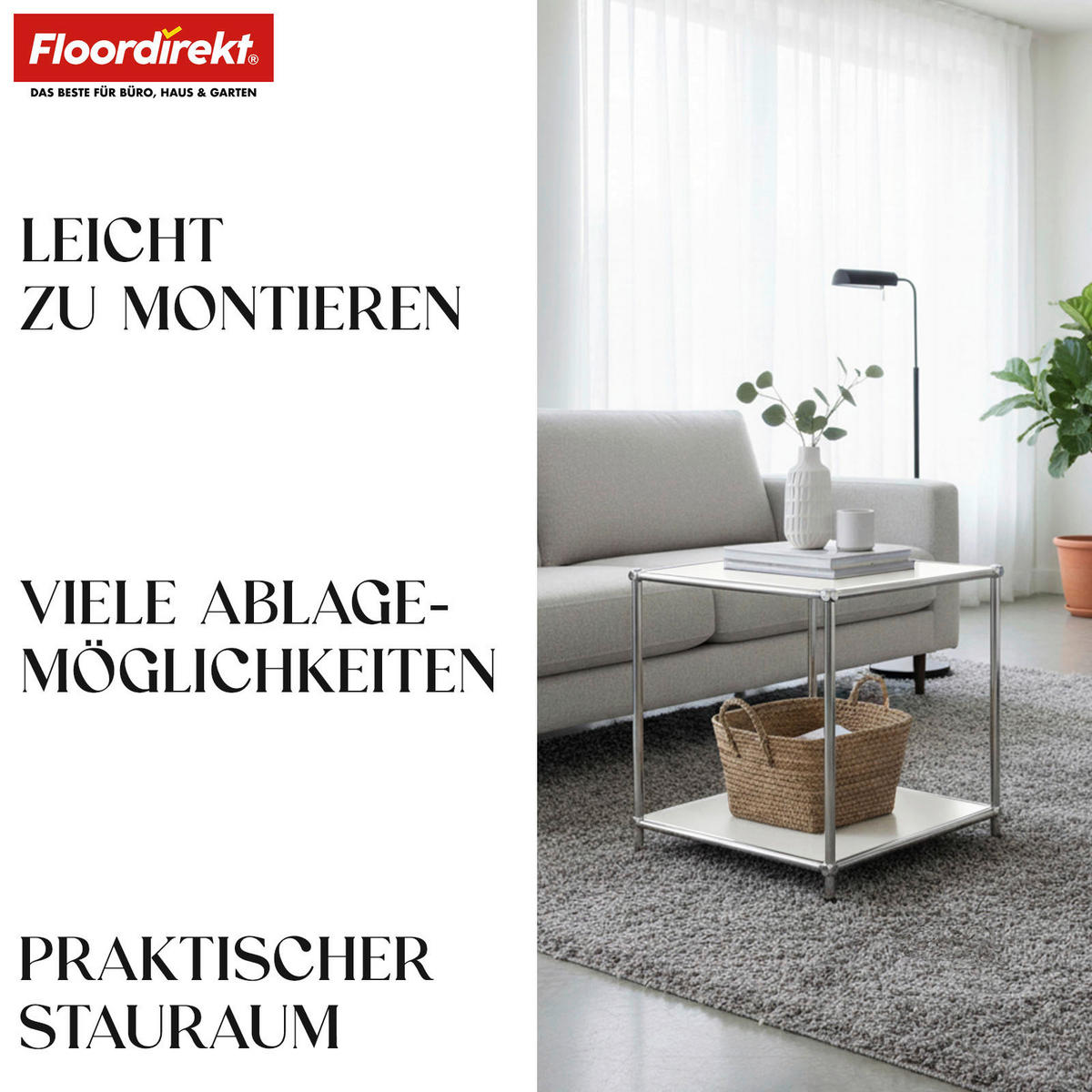 REGAL Weiß  - Weiß, Basics, Metall (40/46/40cm) - Floordirekt