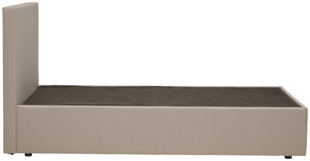 BOX-ÁGY 90/200 cm  homokszínű  - fekete/homokszínű, Basics, műanyag/textil (90/200cm) - P & B