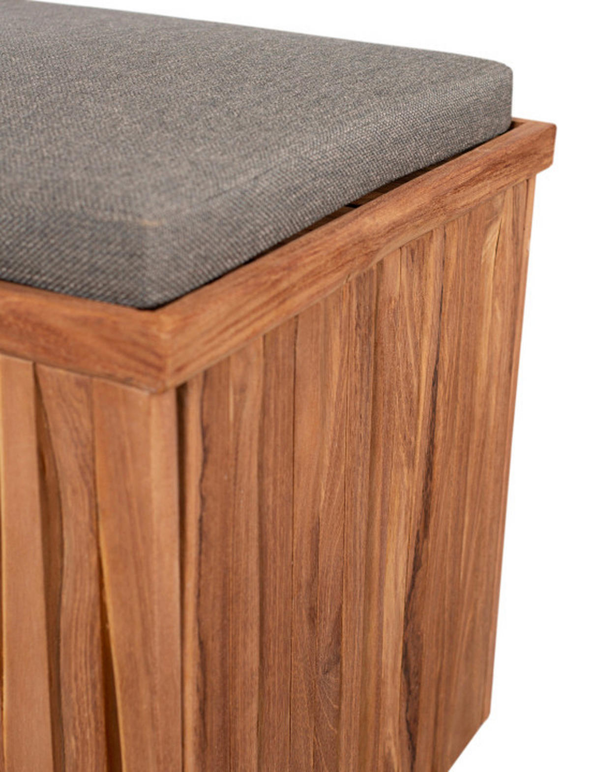GARTENHOCKER  - Taupe/Braun, Basics, Holz/Textil (45/45/45cm) - Gardenson