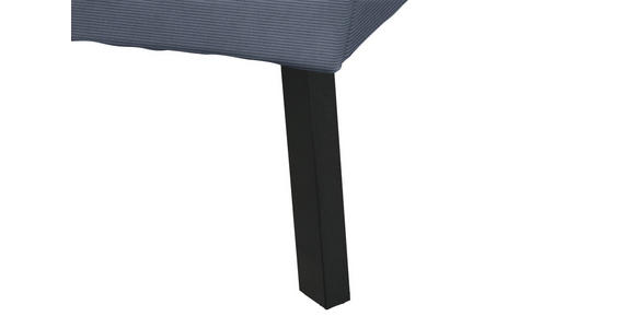 ECKSOFA Blaugrau Feincord  - Blaugrau/Schwarz, Design, Textil/Metall (205/280cm) - Xora