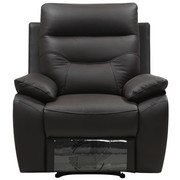 RELAKS FOTELJA - smeđa, Konvencionalno, koža/tekstil (90/92/102cm) - Xora