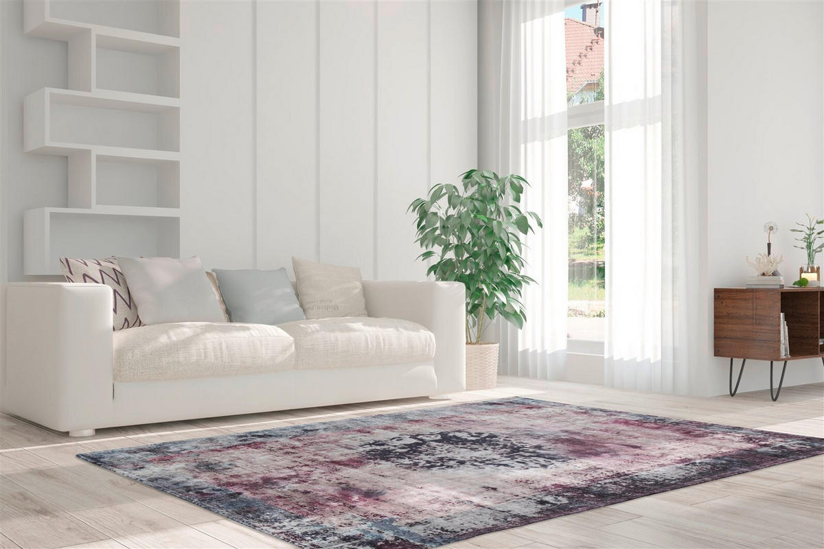 FLACHWEBETEPPICH 160/230 cm Vintage 8403 Anthrazit Anthrazit  - Anthrazit, KONVENTIONELL, Textil (160/230cm)