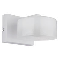 LED-WANDLEUCHTE 15/19,5/11 cm   - Klar/Opal, Design, Glas/Kunststoff (15/19,5/11cm) - Globo