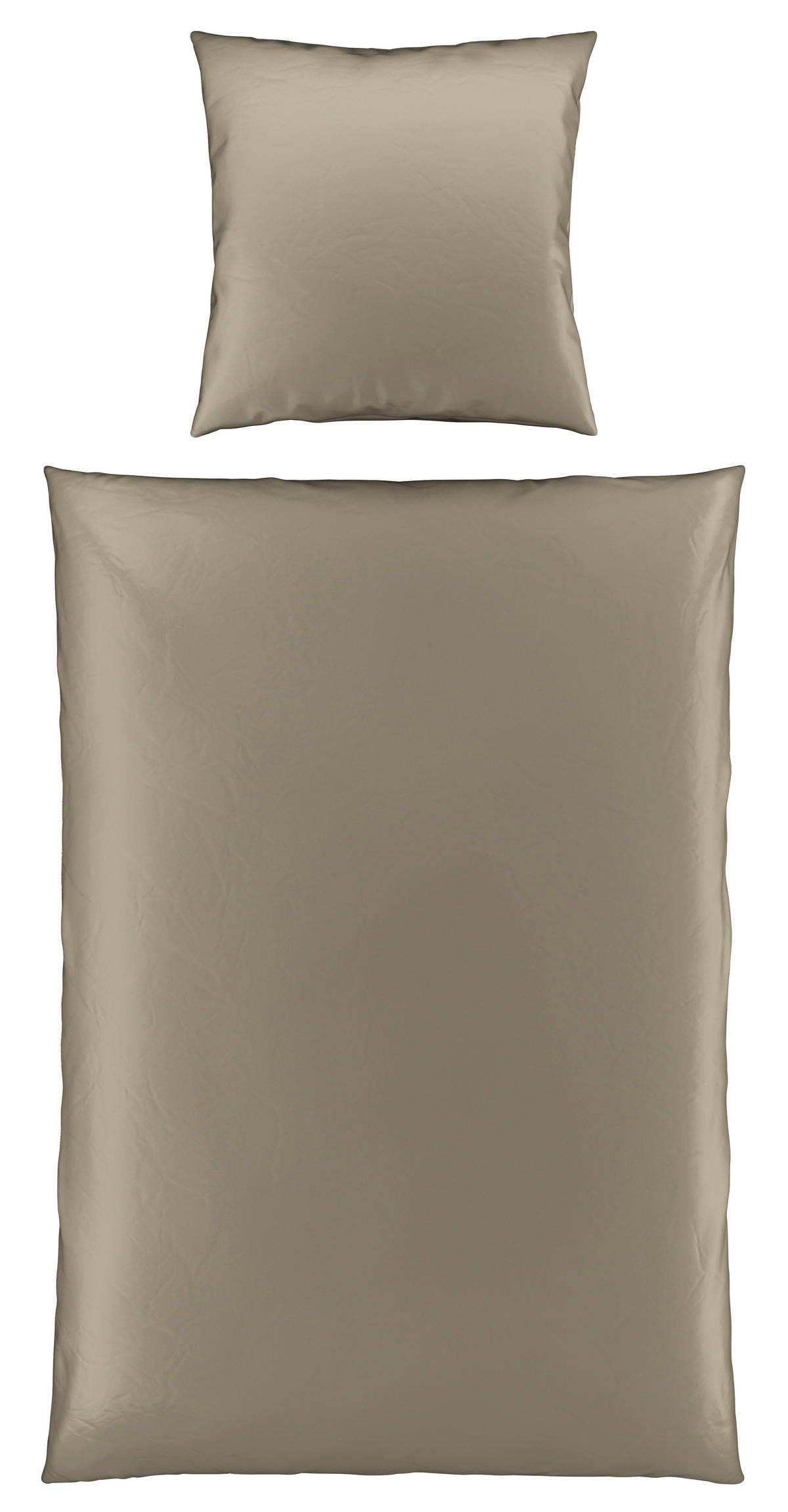 BETTWÄSCHE NIGIRI Satin 135/200 cm  - Hellgrau, Basics, Textil (135/200cm) - Bio:Vio