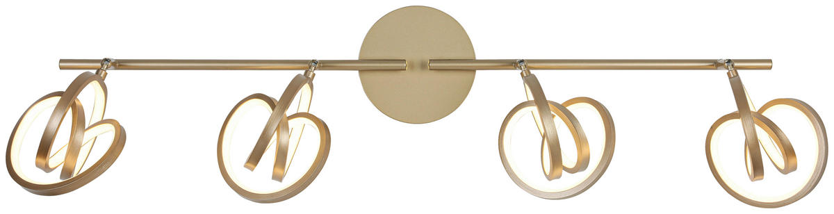 DECKENLEUCHTE 83/14/21,3 cm   - Weiß/Cappuccino, Trend, Kunststoff/Metall (83/14/21,3cm) - Novel