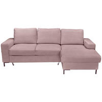 ECKSOFA Altrosa  - Schwarz/Altrosa, KONVENTIONELL, Textil/Metall (240/150cm) - Carryhome