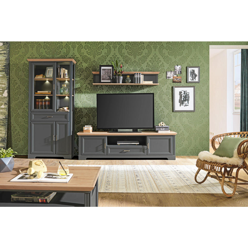 Thumbnail - Hom`in Sideboard, Eiche Artisan, Holzwerkstoff, 3 Fächer, 3 Schubladen, 166x102x48 cm, Beimöbel erhältlich, Schlafzimmer...