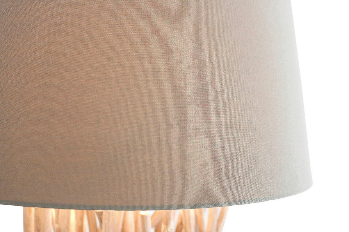 STEHLEUCHTE  30/175/30 cm   - Schwarz/Naturfarben, Design, Holz/Textil (30/175/30cm) - P & B