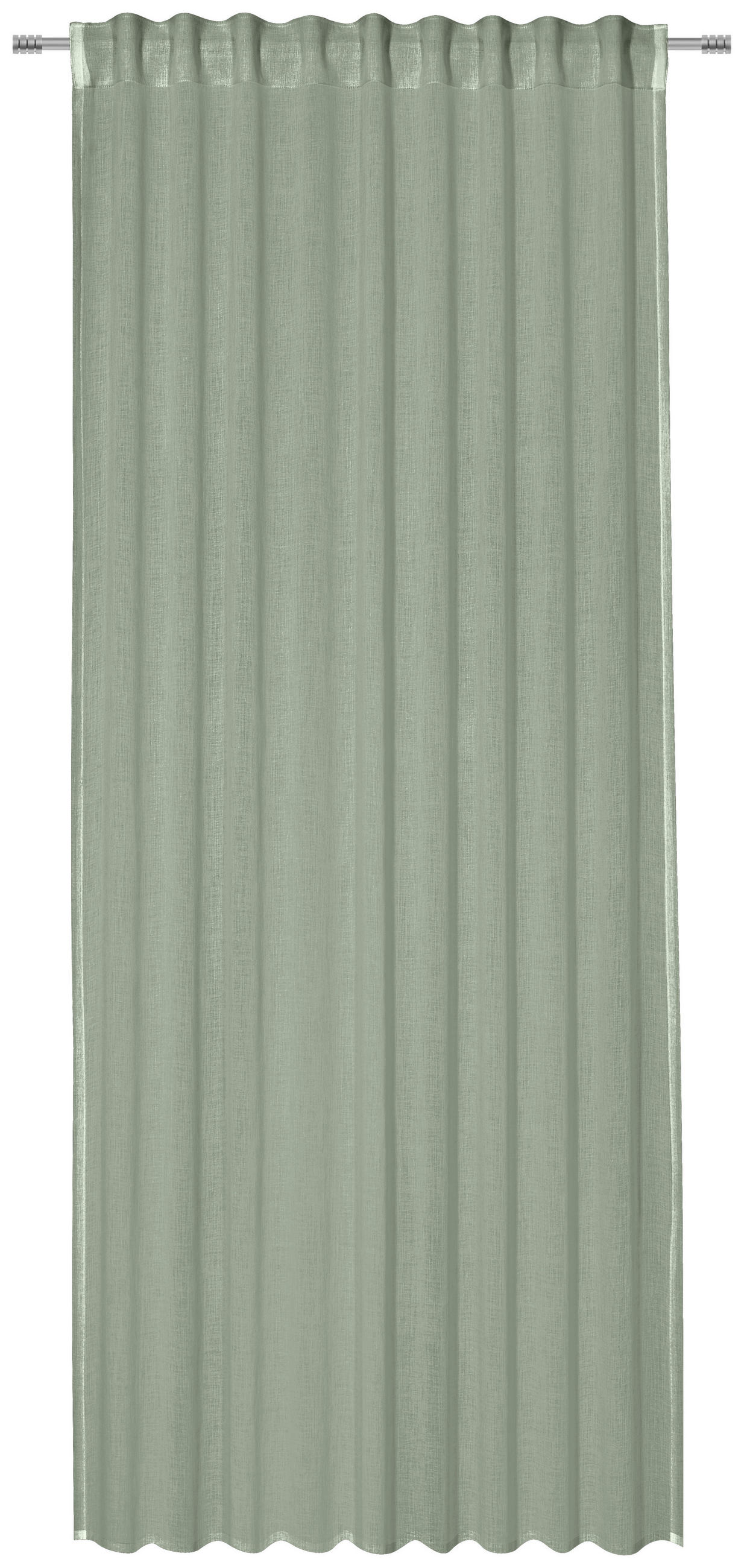 FERTIGVORHANG transparent  - Hellgrün, Basics, Textil (140/245cm) - Boxxx