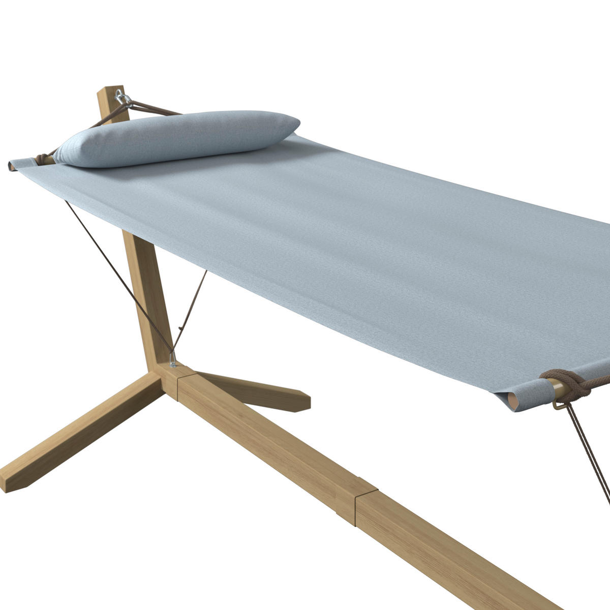 HÄNGEMATTE  - Gelb/Hellgrau, Modern, Textil/Metall (296/111/108cm) - Beldano