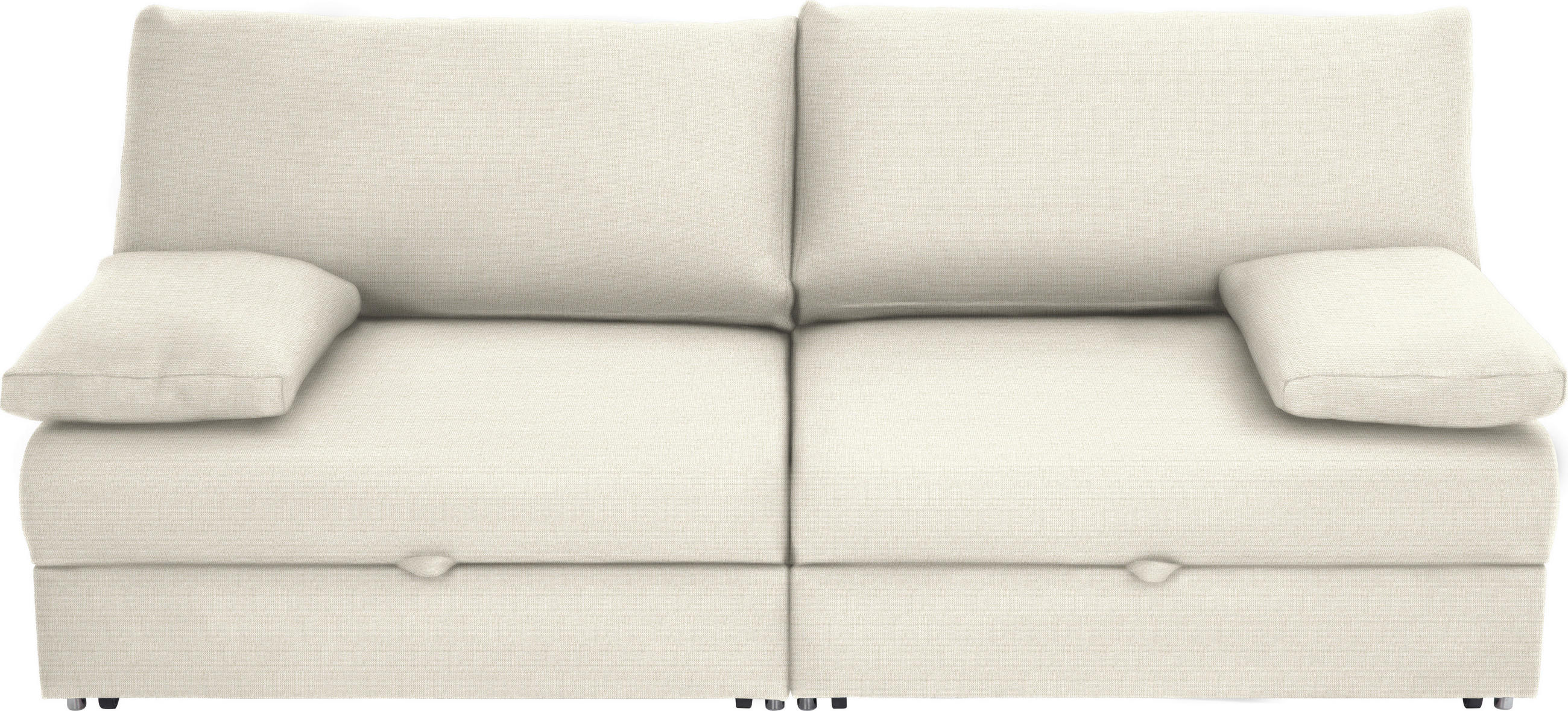 SCHLAFSOFA Naturfarben  - Chromfarben/Naturfarben, Design, Textil/Metall (192/77-88/110-120cm) - Bali