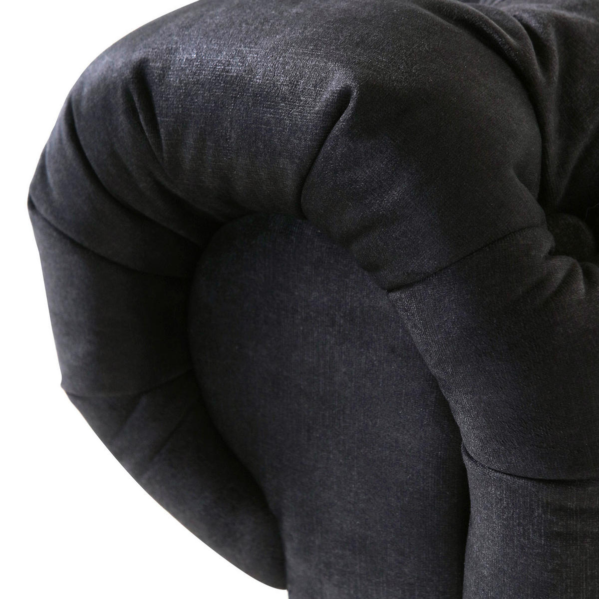 CHESTERFIELD-SOFA Flachgewebe Anthrazit  - Anthrazit/Schwarz, KONVENTIONELL, Textil (203/79/93cm) - Livetastic