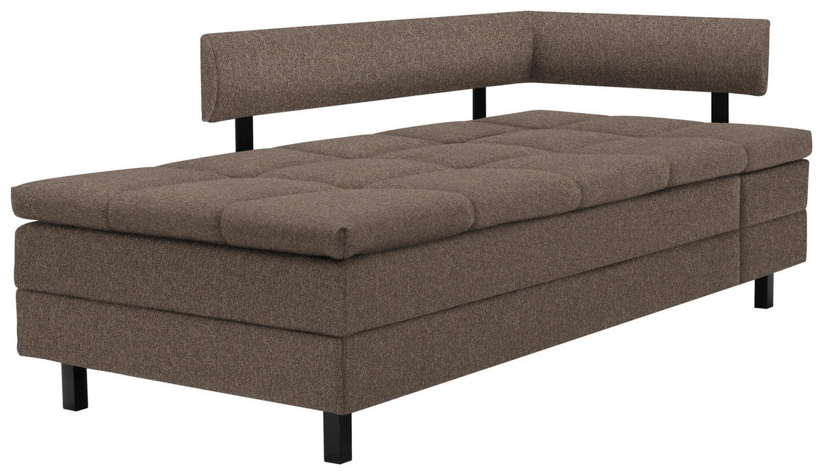LIEGE in Flachgewebe Braun  - Schwarz/Braun, MODERN, Textil/Metall (208/77/98cm) - Joka