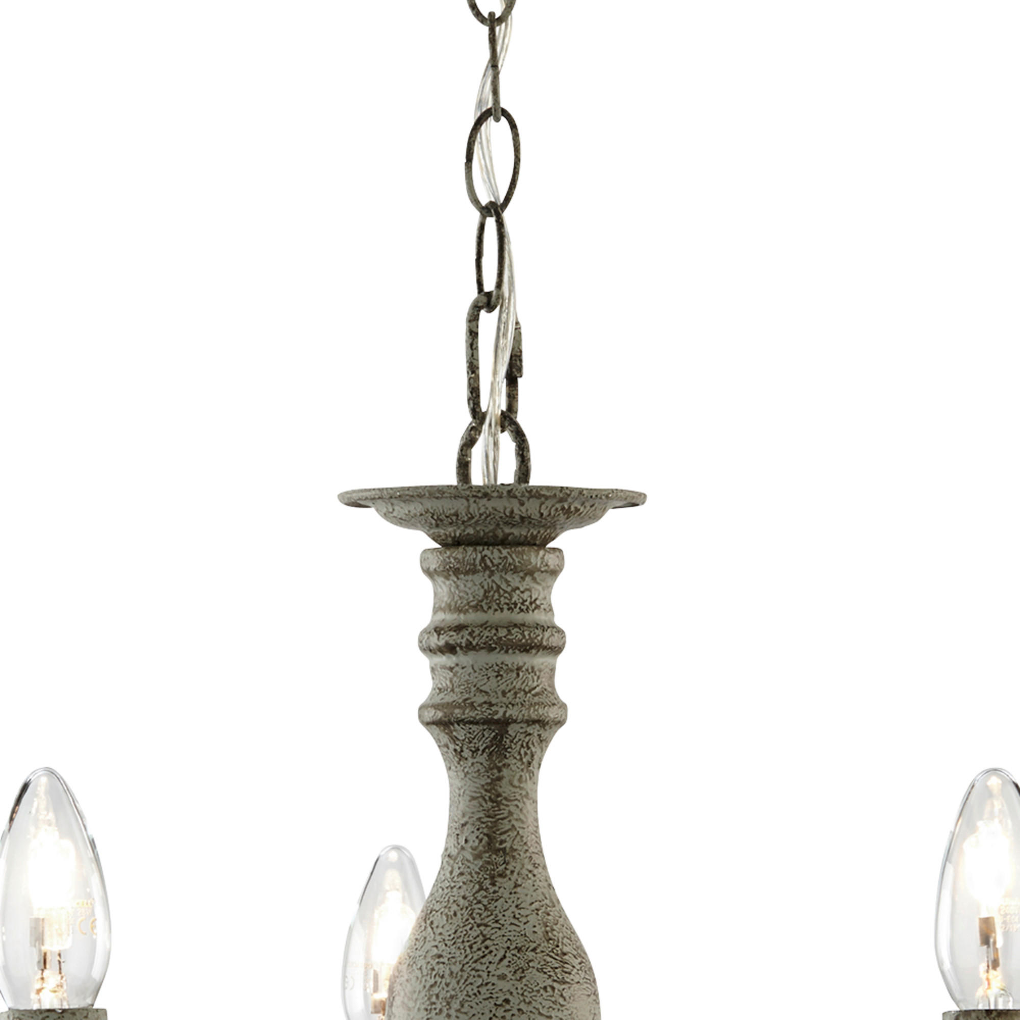 Thumbnail - Searchlight Hängeleuchte Greythorne, Grau, Metall, 47 cm, Lampen & Leuchten, Innenbeleuchtung, Hängelampen