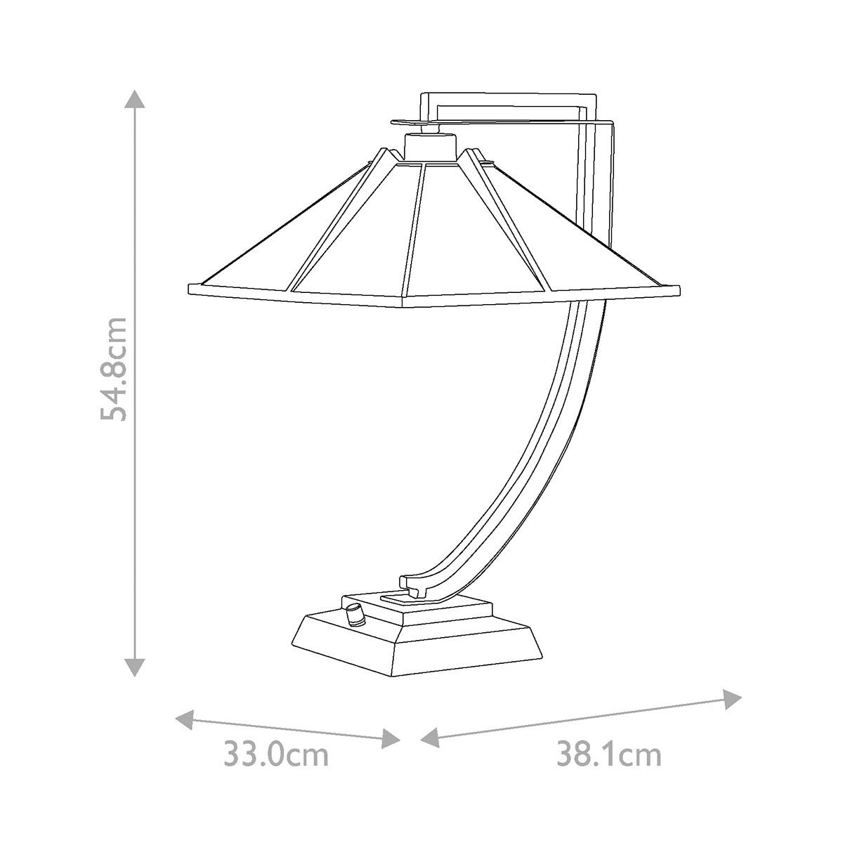 TISCHLEUCHTE - Dunkelbraun/Bernsteinfarben, Konventionell, Glas/Metall (54.8cm) - Elstead Lighting