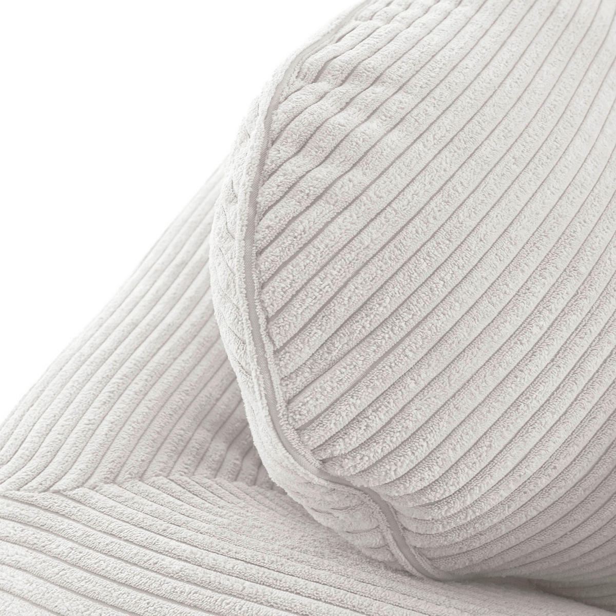 2-SITZER-SOFA in Cord Naturfarben  - Dunkelbraun/Naturfarben, Konventionell, Holz/Textil (190/70/90cm) - home24