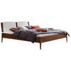 BETT 140/200 cm  in Nussbaumfarben, Hellgrau  - Nussbaumfarben/Hellgrau, KONVENTIONELL, Holz (140/200cm) - Hasena
