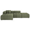ECKSOFA Olivgrün Webstoff Zierkissen  - Schwarz/Olivgrün, LIFESTYLE, Kunststoff/Textil (178/289cm) - Milino