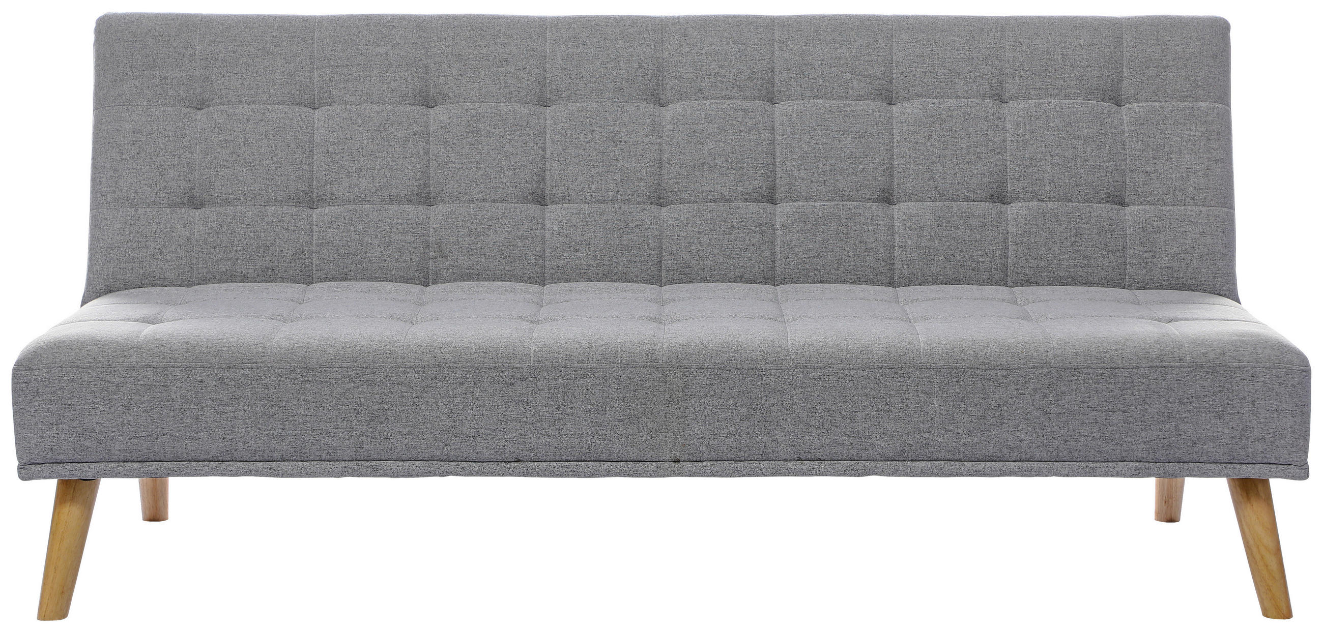 SCHLAFSOFA Leinenoptik Hellgrau  - Hellgrau/Schwarz, Design, Holz/Kunststoff (179/81/85cm) - P & B