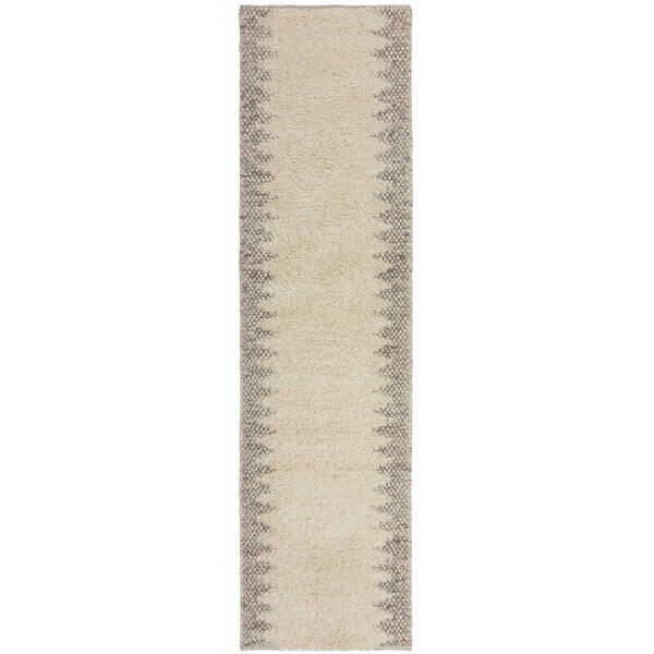 HANDWEBTEPPICH 60/230 cm MINERALS BORDER Naturfarben  - Naturfarben, KONVENTIONELL, Textil (60/230cm)