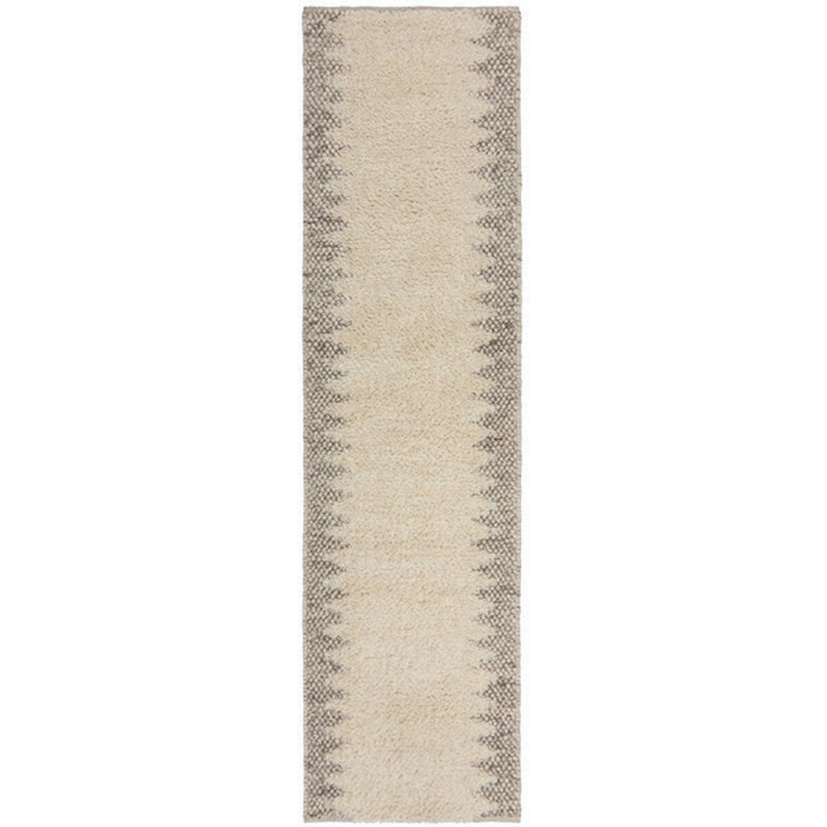 HANDWEBTEPPICH 60/230 cm MINERALS BORDER Naturfarben  - Naturfarben, KONVENTIONELL, Textil (60/230cm)