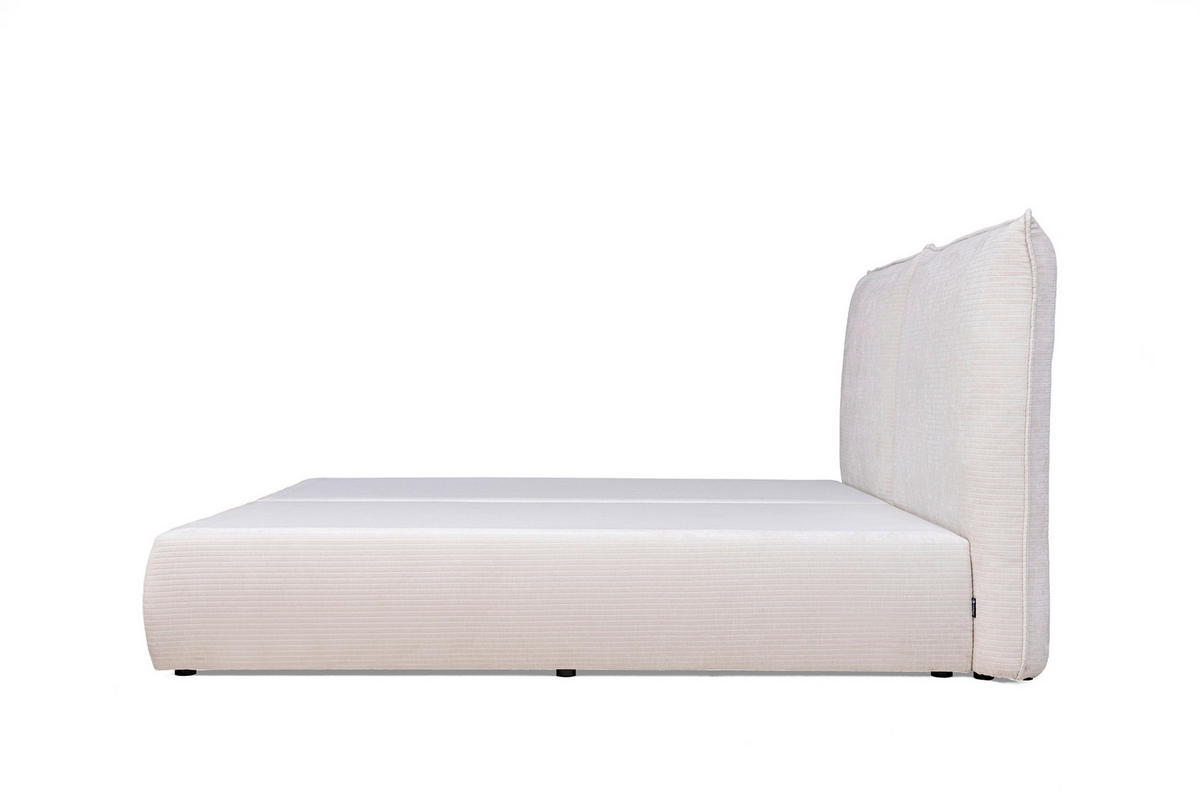 KONTINENTALSÄNG 180/200 cm  i cremefärgad  - svart/cremefärgad, Design, trämaterial/trä (180/200cm) - Visionight