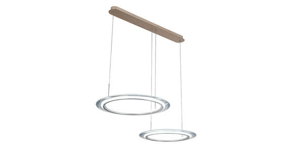 LED-HÄNGELEUCHTE 82/55/150 cm - Chromfarben/Champagner, Design, Kunststoff/Metall (82/55/150cm) - Dieter Knoll