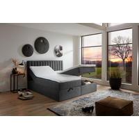 BOXBETT 160/200 cm  in Grau  - Grau, MODERN, Kunststoff/Textil (160/200cm) - MID.YOU