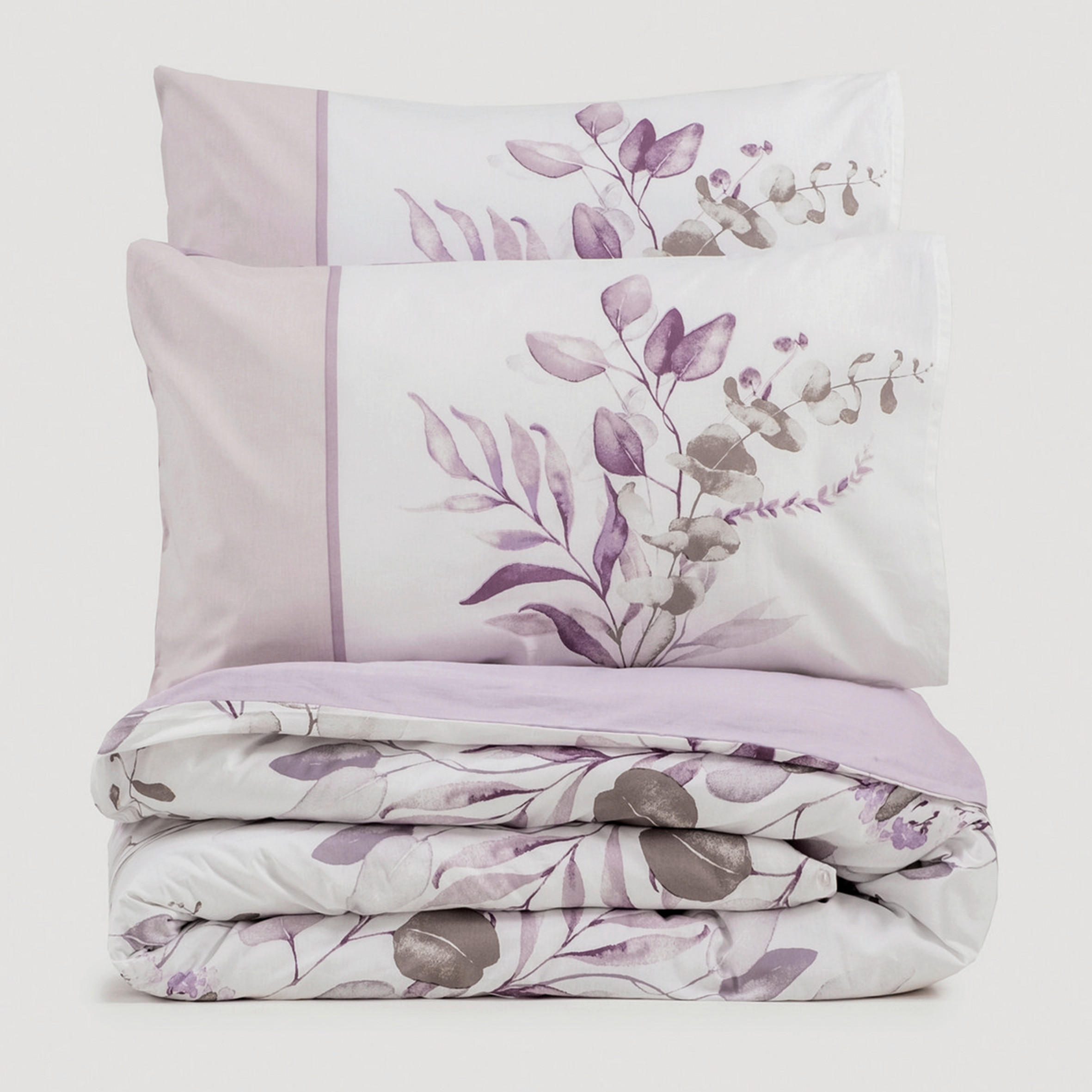 BETTWÄSCHE Renforcé 135/200 cm  - Flieder/Weiß, Basics, Textil (135/200cm)