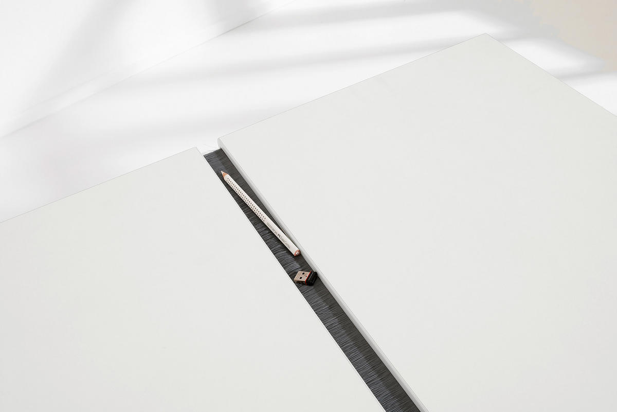 JUGENDSCHREIBTISCH 130/70/53-79 cm  in Silberfarben, Weiss  - Weiss/Silberfarben, Design, Holzwerkstoff/Metall (130/70/53-79cm) - Paidi