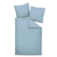 BETTWÄSCHE Giacomo Makosatin 135/200 cm  - Pastellblau, Basics, Textil (135/200cm) - Janine