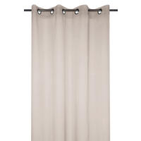 ZAVESA Z OBROČKI     - bež, Basics, tekstil (135/260cm)