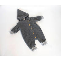 OVERALL - Anthrazit, Natur, Textil (GR 74/80null) - Naturkind