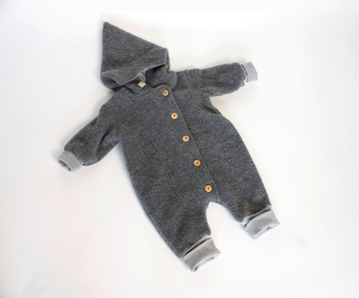 OVERALL - Anthrazit, Natur, Textil (GR 74/80null) - Naturkind