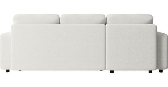 ECKSOFA Creme Webstoff  - Creme/Schwarz, MODERN, Kunststoff/Textil (150/240cm) - Xora